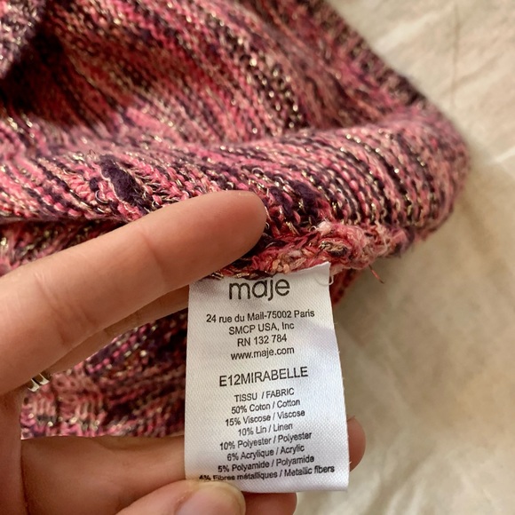 Maje Paris Mirabelle Pink Sweater - Picture 4 of 4
